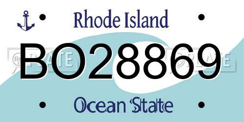 BO28869 Rhode Island License Plate