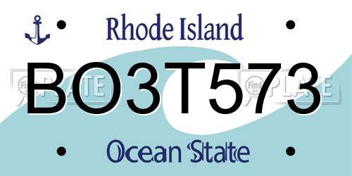 BO3T573 Rhode Island License Plate