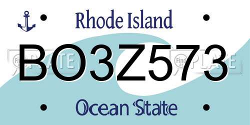 BO3Z573 Rhode Island License Plate
