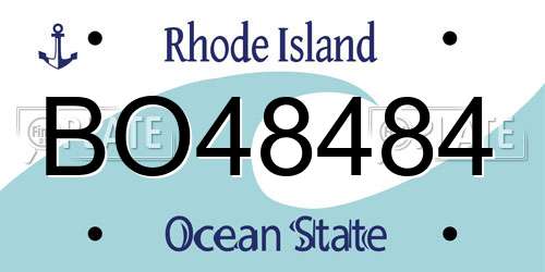 BO48484 Rhode Island License Plate