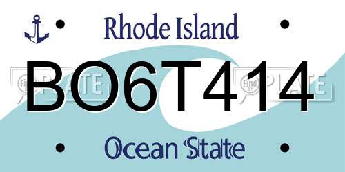 BO6T414 Rhode Island License Plate