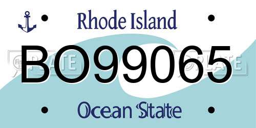 BO99065 Rhode Island License Plate