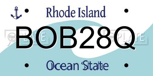 BOB28Q Rhode Island License Plate