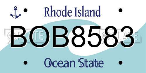BOB8583 Rhode Island License Plate