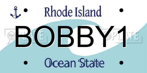 BOBBY1 Rhode Island License Plate