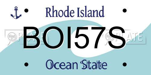 BOI57S Rhode Island License Plate