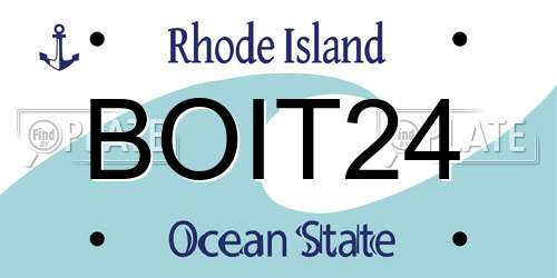 BOIT24 Rhode Island License Plate