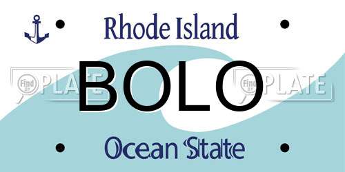 BOLO Rhode Island License Plate