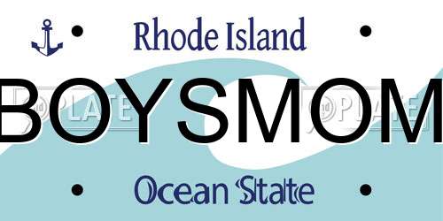 BOYSMOM Rhode Island License Plate