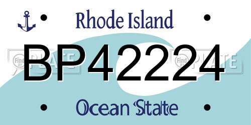 BP42224 Rhode Island License Plate