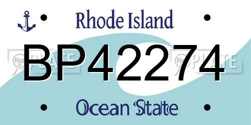 BP42274 Rhode Island License Plate
