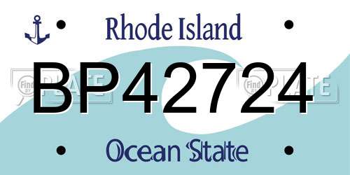 BP42724 Rhode Island License Plate