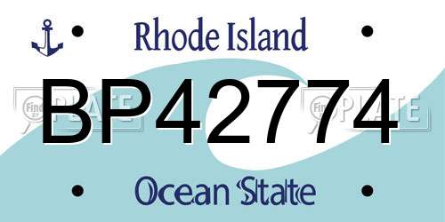 BP42774 Rhode Island License Plate