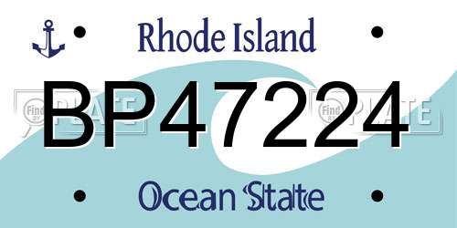 BP47224 Rhode Island License Plate