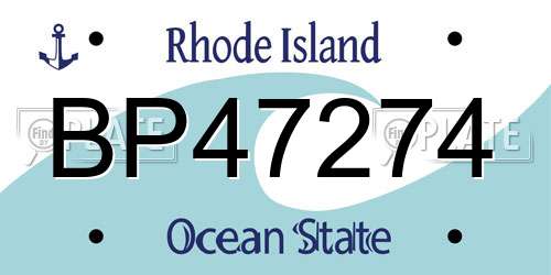 BP47274 Rhode Island License Plate
