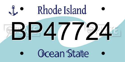 BP47724 Rhode Island License Plate