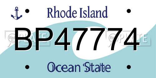 BP47774 Rhode Island License Plate