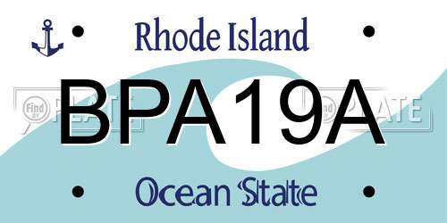BPA19A Rhode Island License Plate