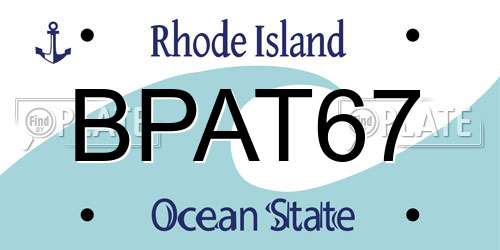 BPAT67 Rhode Island License Plate