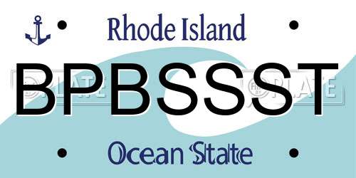 BPBSSST Rhode Island License Plate
