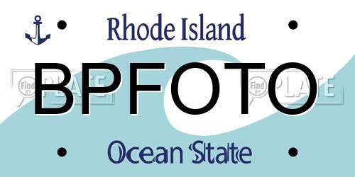 BPFOTO Rhode Island License Plate