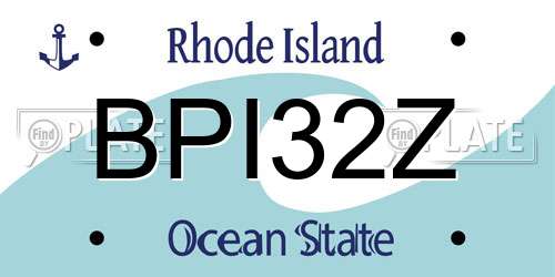 BPI32Z Rhode Island License Plate