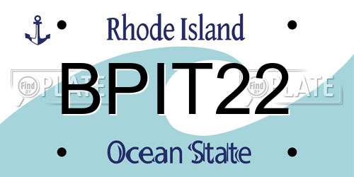BPIT22 Rhode Island License Plate