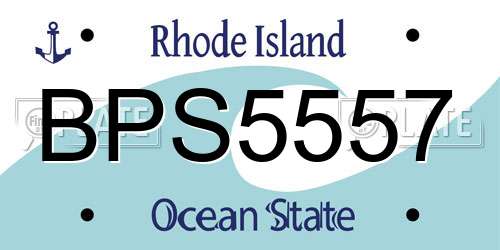 BPS5557 Rhode Island License Plate