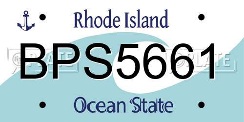 BPS5661 Rhode Island License Plate