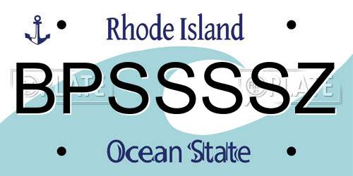 BPSSSSZ Rhode Island License Plate