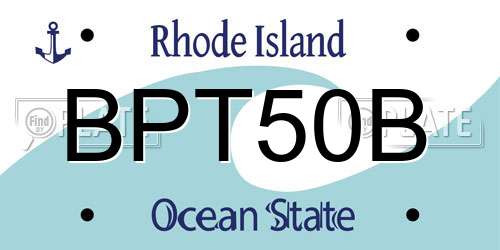 BPT50B Rhode Island License Plate