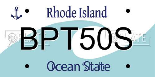 BPT50S Rhode Island License Plate