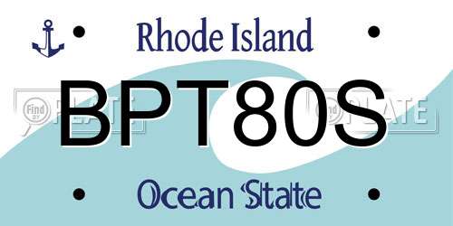 BPT80S Rhode Island License Plate