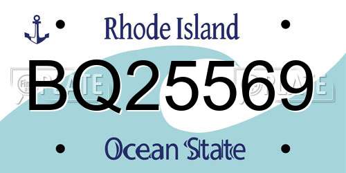 BQ25569 Rhode Island License Plate