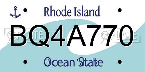 BQ4A770 Rhode Island License Plate