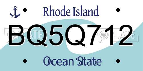 BQ5Q712 Rhode Island License Plate