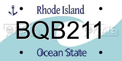 BQB211 Rhode Island License Plate