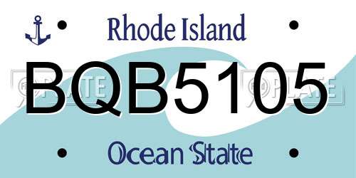 BQB5105 Rhode Island License Plate