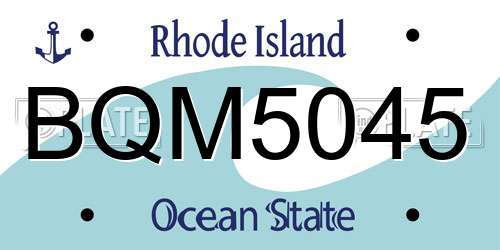 BQM5045 Rhode Island License Plate