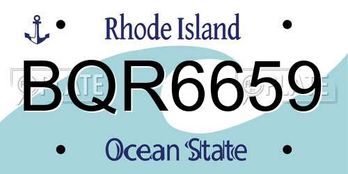 BQR6659 Rhode Island License Plate