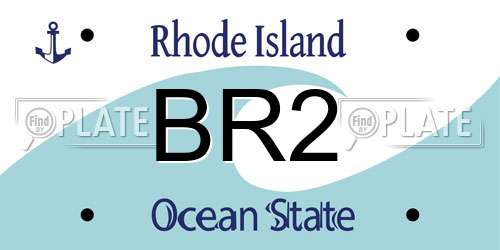 BR2 Rhode Island License Plate