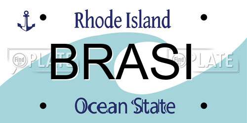 BRASI Rhode Island License Plate