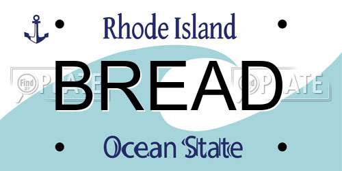 BREAD Rhode Island License Plate