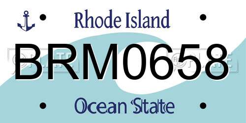 BRM0658 Rhode Island License Plate