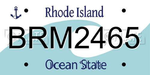BRM2465 Rhode Island License Plate