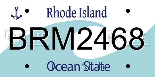 BRM2468 Rhode Island License Plate