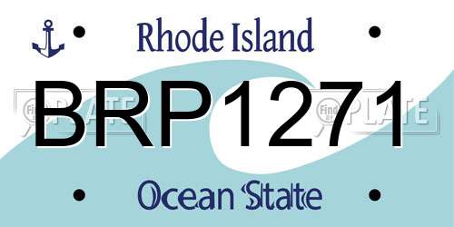 BRP1271 Rhode Island License Plate