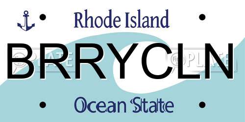 BRRYCLN Rhode Island License Plate