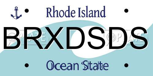 BRXDSDS Rhode Island License Plate