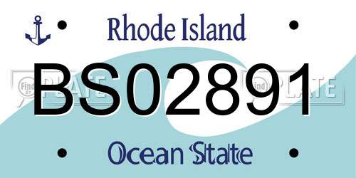 BS02891 Rhode Island License Plate